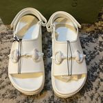 Gucci  Horsebit Flatform Sandal White size 40 Photo 3