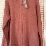 National Geographic National Pink Knit Button Front Cardigan Sweater Women's 1X Textured Photo 0