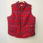 Crown & Ivy ™ Women's Printed plaid Sleeveless Puffer Vest sz XL. Photo 1