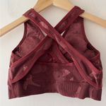 Gymshark Maroon Camo Adapt Strappy Back Seamless Athletic Sports Bra Sz XS Photo 3