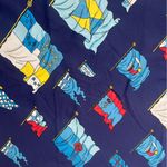 J. McLaughlin  Navy Cap Sleeve Flag Print Top Size M Yacht Boating Spring Preppy Photo 2