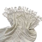 Womens cream and silver scarf Silver Photo 1