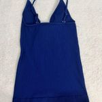 Free People Intimately by  Ribbed Blue Adjustable Strap V-neck Top/Tank Size XS Photo 4