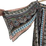 Melissa Paige Top Womens S Multicolor Wide Sleeve Flowy Pleated Boho 70s Hippie Photo 1