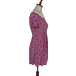 Dolls Kill  Care Bears Dress Small Pink Plaid Skater Puff Sleeve Y2K‎ Photo 3