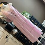 Sonoma Pink & White Stripe Linen Tiered Ruffle Boho Maxi Dress Size 2X NWT Photo 2