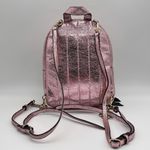 Victoria's Secret Victoria’s Secret Mini Backpack Metallic Pink Faux Leather Zip Backpack New Photo 7