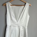 House of Harlow NEW  1960 Low Back Satin Mini Dress in ivory Photo 7