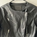 BLANK NYC  Black Moto Moonlighting Cropped Faux Leather Jacket Photo 3