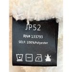 POL Sherpa Plush Pullover Hoodie White with Distressed Peach Stars on Arms Small Photo 6