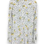 Velvet Heart Fruit Print Blouse White Pineapple Size Large Button Up Long Sleeve Photo 1