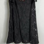 Free People  Lace Sheer Mini Dress Size XS Ruffle Sleeve Embellished Square Neck Photo 4