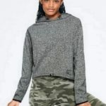 PINK - Victoria's Secret Victoria's Secret PINK Women's XS Gray Cropped Pullover Hoodie Sweatshirt Photo 1
