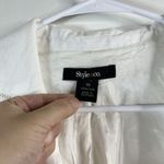 Style & Co. Lightweight Cream Jacket Blazer 100% Linen Sz 10 Lined Pockets Photo 2