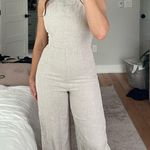 H&M  Linen Jumpsuit Light Beige Blend Photo 0
