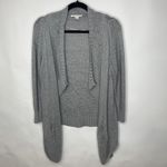Kenneth Cole Gray Open Front Waterfall Cardigan Sz Medium Photo 4