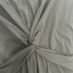 Lands' End Black Cap Sleeve Twist Front Maxi Dress Knit Stretch Q47 Photo 2