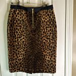 Black Label  Chico’s Leopard Lined Cotton Blend Skirt Size 00/XSmall Photo 4