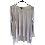 Eileen Fisher 100% Virgin Merino Wool Bateau Neck Top in Insky Photo 13