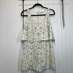 ZARA Aztec Geometric Sleeveless Cut Out Back Cream Multi Romper Size M Photo 2