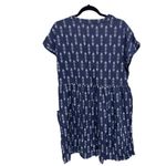 Boho Milkmaid Arrow Print Oversized Button Down Dress Peyton & Parker Size Small Blue Photo 1