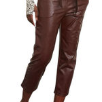 Commando  Faux Leather‎ Paperbag Burgundy XS Pants Photo 0