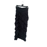 ZARA Women's  Black Ruched Midi Skirt Size S Photo 1