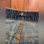 7 For All Mankind  distressed denim skirt size 28 100% cotton Photo 1