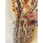 Sim & Sam Sleeveless All Over Print V-Neck Maxi Dress Cream Women's Size XL Photo 3