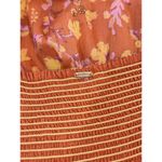 Free People  Womens Dress Orange Endless Afternoon Mini Floral Puffed Boho Large Photo 3