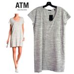 NWT ATM Anthony Thomas Melilla Sweatshirt Dress Stone Blast Size Large Photo 2