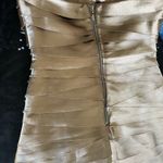 Bebe , strapless mini dress, size small, Bronze color Photo 4