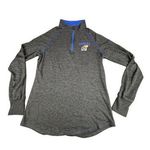 Colosseum Kansas Jayhawks Gray 1/4 Zip Pullover Sweatshirt Women's Medium *flaw Photo 0