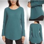 Chaser  Waffle Knit Long Sleeve Thermal Top Teal Women’s Size Small Photo 1