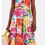 Farm Rio Floral Cut-Out Midi Dress Size Small 100% Cotton | Sold Out Online | Photo 8