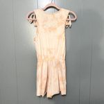 Aerie  Peach Orange Soft Knit Tie Dye Tassel Sleeveless Loungewear Romper XS Photo 4