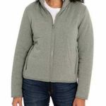 Three Dots  Olive Green Quilted Jacket Photo 0