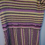 Free People Purple and Yellow Short Sleeve Sweater Dress Photo 4