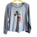 Disney Y2K Vintage Disneyland Mickey Mouse Cropped  Raglan Baseball Tee | Size XL Photo 0
