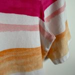 Talbots  Watercolor Striped Tee Sz MP Colorful Preppy Soft Stretch Comfy Coastal Photo 3