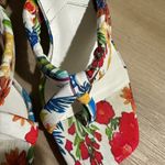 Franco Sarto Carmella Floral Knot Slide Sandals Heeled Square Toe - Size 7M Photo 5