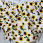ASOS  Design‎ Sunflower Print Flutter Edge Bikini Bottoms White Yellow Size US 10 Photo 3