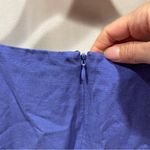 Cute vintage 90’s periwinkle linen blend square neck sheath mini dress Blue Size L Photo 10