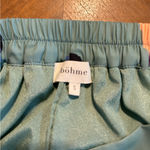 Bohme  Teal pleated Skirt with Colorful Abstract Design Photo 3