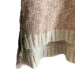 Fifty Street Colorblock Sweater Pink Teal Cream Knit Pocket Size L Photo 1