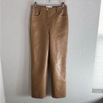 Aritzia  The Melina Vegan Leather Pants Camel Size 6 Straight Leg Photo 1