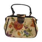 Patricia Nash  Floral Newspaper‎ Print Leather Top Handle Satchel Bag Photo 0