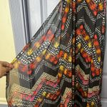 Bailey blue Gold Necklace Collar Sleeveless Tribal Geometric Maximal Dress LG Photo 5