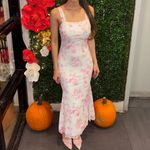 Boutique Pink And White Floral Dress Photo 6