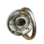 FP Sterling Silver White Enamel & Blue Pavé Stone Ring Photo 13